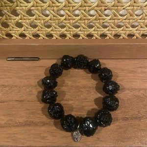 Tarina Tarantino Black Rose Bead Bracelet